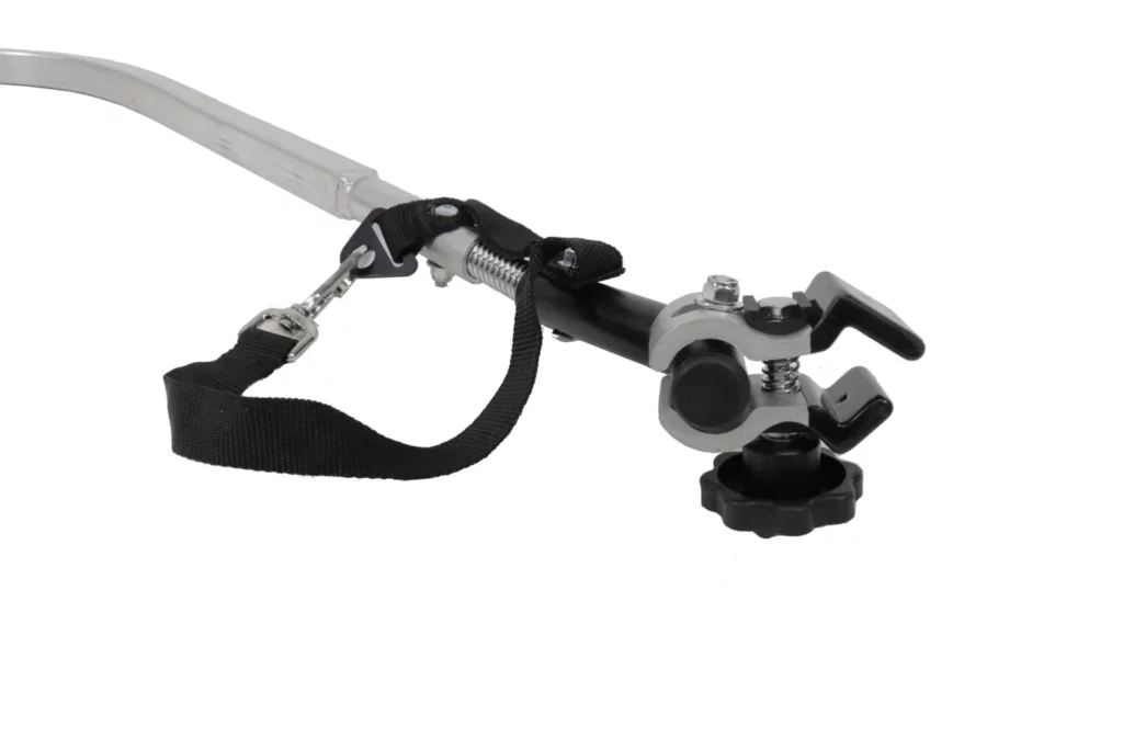 Close up view of the attachment system for a bike attachment accessory from Kahuna Wagons.
